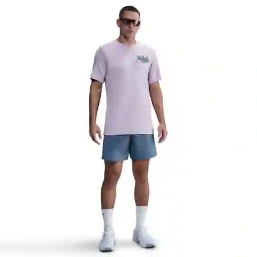 Nike Camiseta M Df Tee Brand Read Manga Corta Hombre Morado L