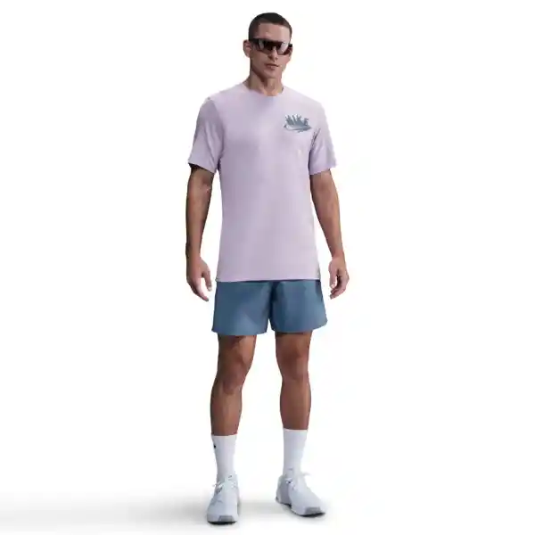 Nike Camiseta M Df Tee Brand Read Manga Corta Hombre Morado L