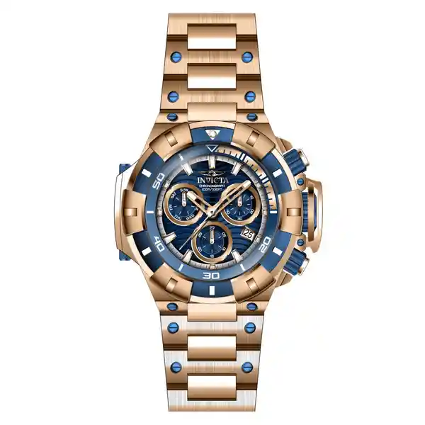 Invicta Reloj Hombre Oro Rosa Azul Inv31874