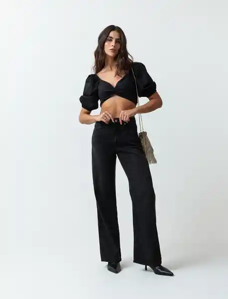 Camisa Eda Negro Puro Herbario L 413F395 Naf Naf