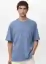 Camiseta Greek Azul Talla M Hombre Mango