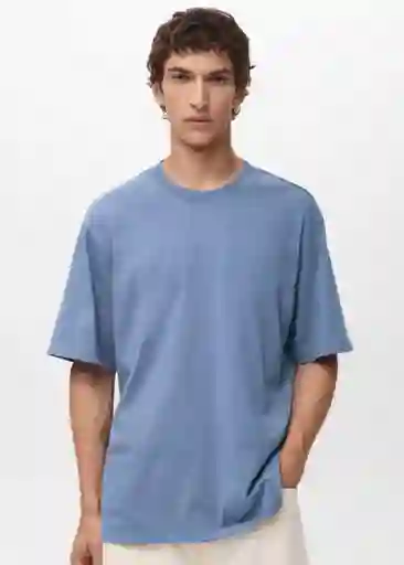 Camiseta Greek Azul Talla M Hombre Mango
