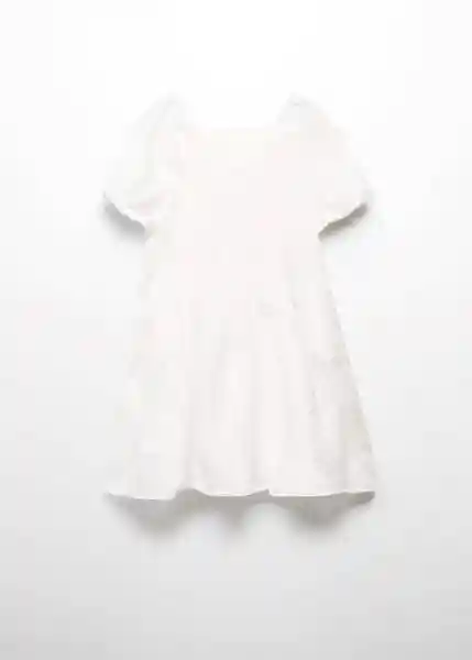 Vestido Peonia Blanco Talla 09 Niñas Mango