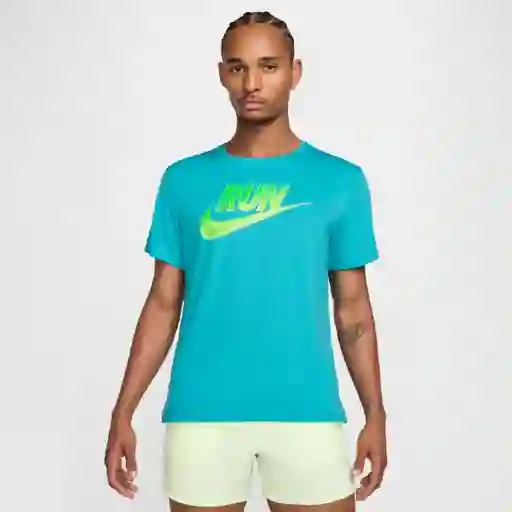 Nike Camiseta M Run Energy Miler Top Manga Corta Hombre Verde M