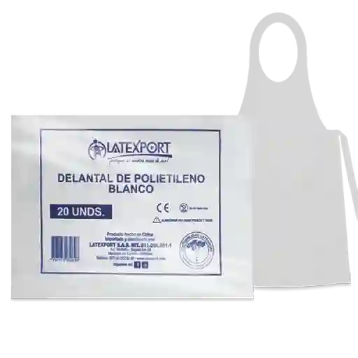Latexport Delantal Polietileno Blanco