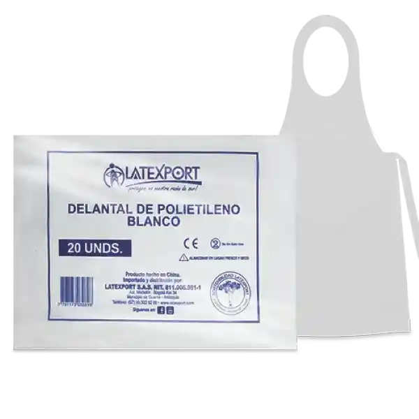 Latexport Delantal Polietileno Blanco
