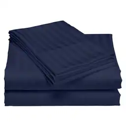 Fenissa Juego de Cama Microfibra Embozado Sencillo Azul Navy