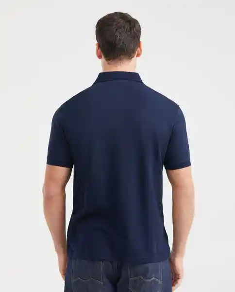 Camiseta Polo 3D Neck Vein Azul Dark Ultra Oscuro L Chevignon