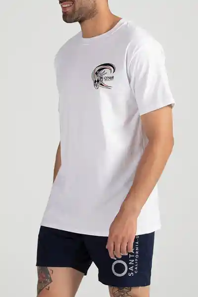 ONeill Camiseta Slim Fit Original Masculina Blanco Talla S