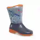 Disney Botas de Lluvia Toy Arif Para Niño Gris y Naranja T. 24