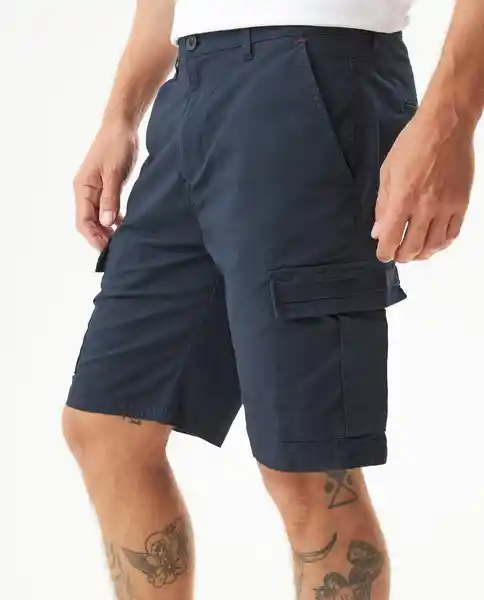 Short Cargo Azul Medianoche Ultraoscuro Talla 32 Chevignon
