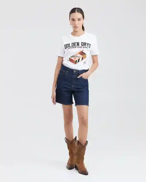 Camiseta Match Graphic Tee Femenino Blanco 0 Claro M Chevignon