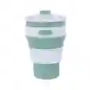 Vaso Plástico Plegable de Silicona de Verde 350 mL Serie Miniso
