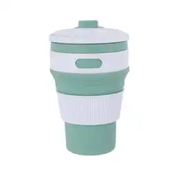 Vaso Plástico Plegable de Silicona de Verde 350 mL Serie Miniso