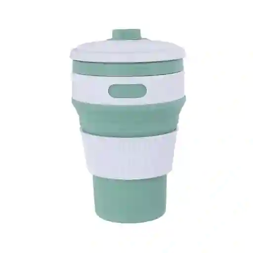 Vaso Plástico Plegable de Silicona de Verde 350 mL Serie Miniso