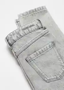 Jean Mom Tejano Gris Talla 10 Niña Mango