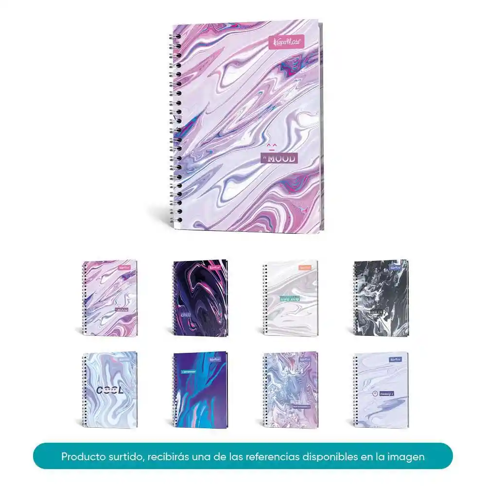 Keepermate Cuaderno Distorsión Líquida Cuadriculado Argollado