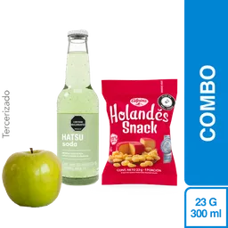 Combo Alpina Snack Queso Holandés + Hatsu Soda + Manzana verde