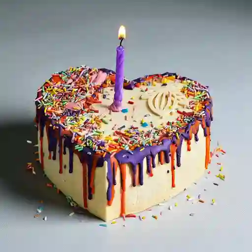 Postre Helado Corazon Grande Cumpleaños