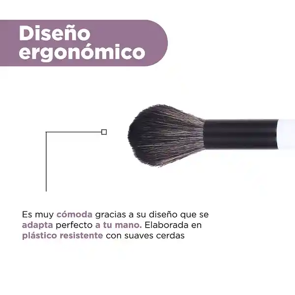 Brocha Para Difuminar y Contornear 2 en 1 Black & White Miniso