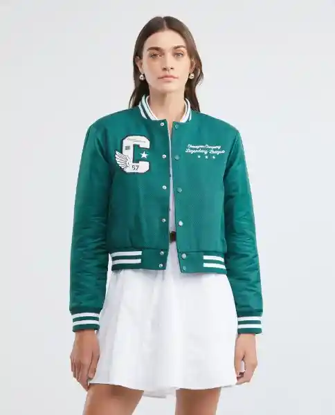 Chaqueta Bomber Verde Galloway Ultraoscuro Talla Xs Mujer Chevignon