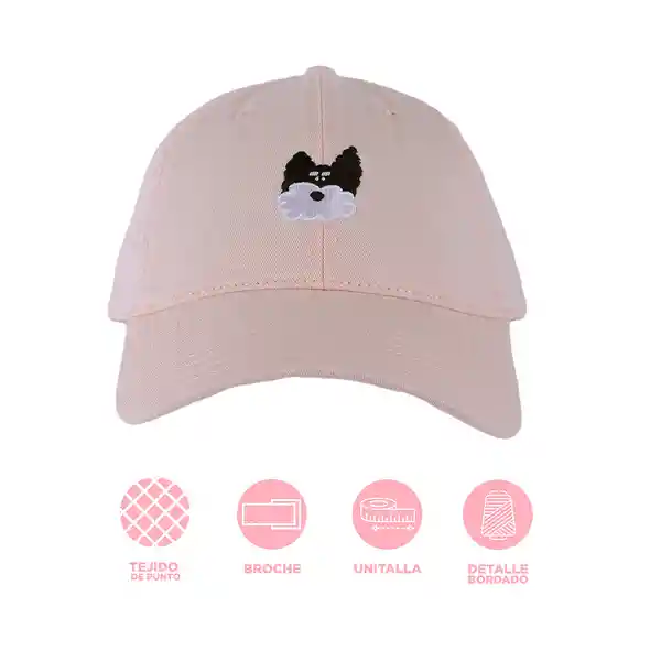 Gorra de Béisbol Serie Doggie Power Rosa Miniso