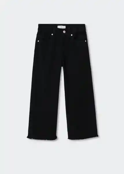 Jeans Culotte3 Tejano Negro Talla 07 Niñas Mango