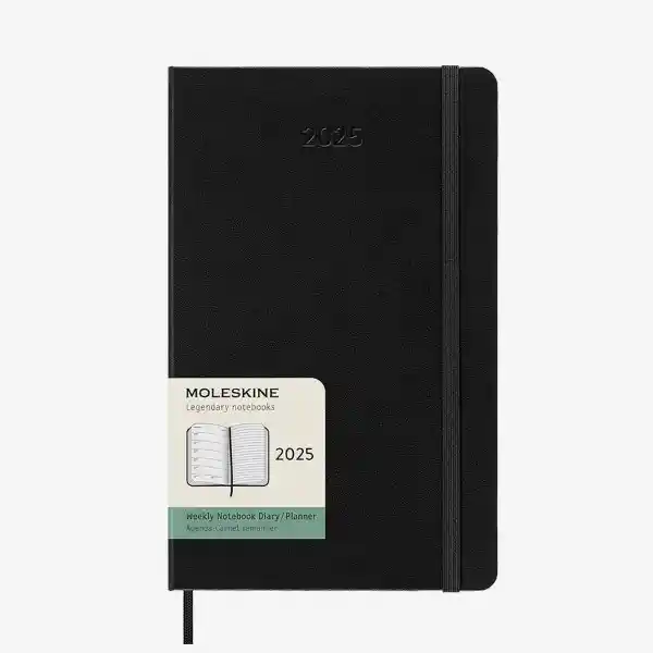 Moleskine Agenda 2025 Grande Sem Negro hc