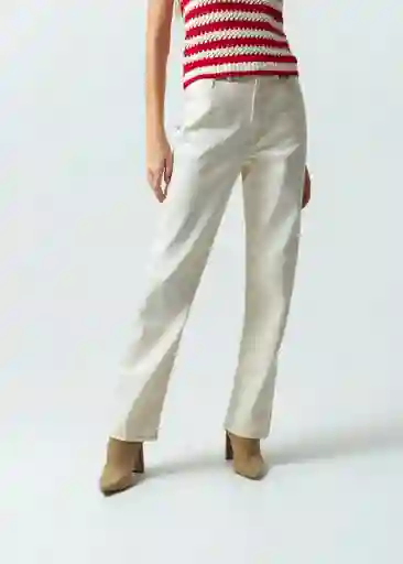 Pantalón Mujer Crudo Marfil Claro 8 431G364 Naf Naf