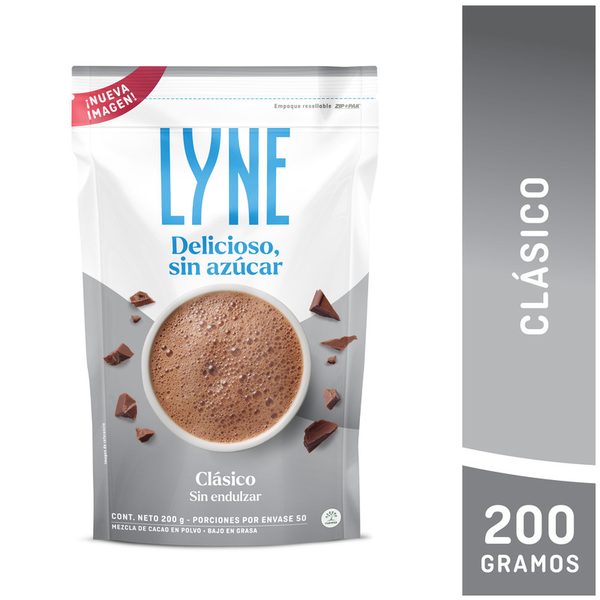 Choco Lyne Chocolate Clásico sin Endulzar 200 g