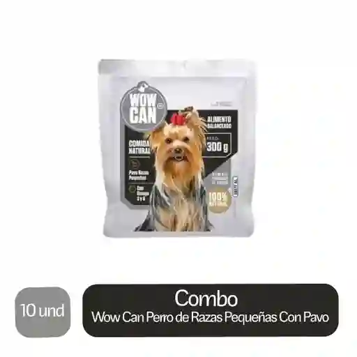 10 x Wow Can Alimento Para Perro de Razas Pequenas Con Pavo