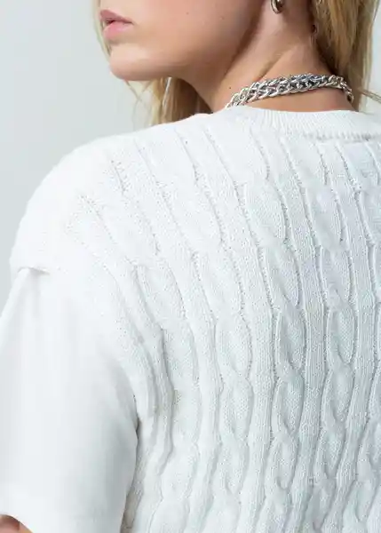 Camisa Tejido Mujer Crudo Puro Claro Talla M 582G011 Naf Naf