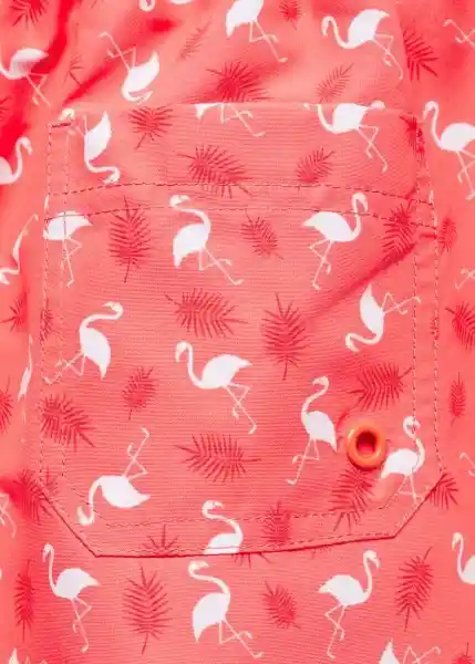 Short Bañador Flamingo Coral Talla 07 Niños Mango