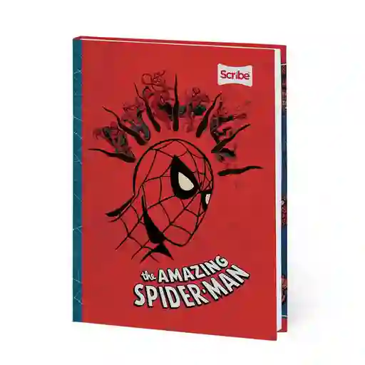 Cuaderno Tapa Dura Spiderman Rayado 100 Hojas Cosido Scribe