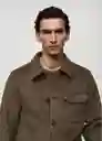 Sobrecamisa Coppi Khaki Talla M Hombre Mango