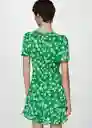 Vestido Ronaldo Verde Talla S Mujer Mango