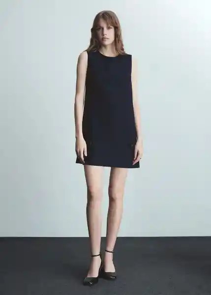 Vestido Alexa Marino Talla M Mujer Mango