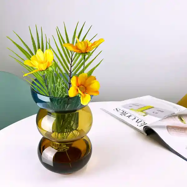 Cloudnola Florero Intercambiable Burbuja Amarillo / Azul M