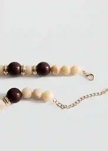 Collar Simone Marrón Talla 99 Mujer Mango