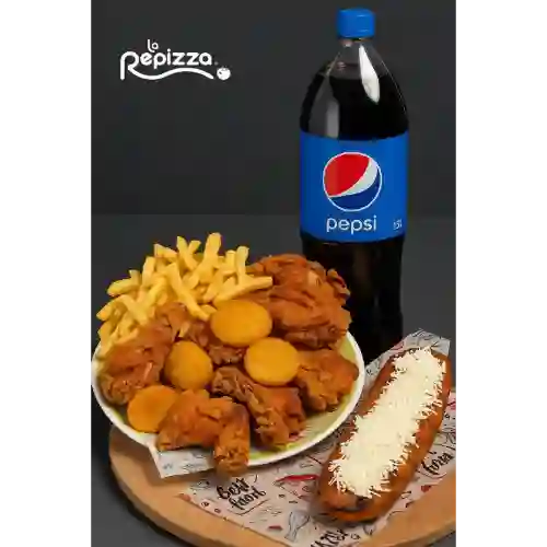 Pollo Broaster + Madurito + Gaseosa 1,5l