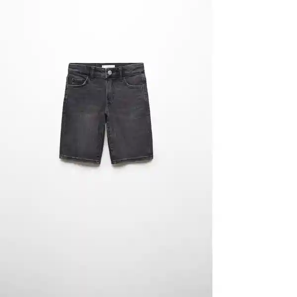 Bermudas John Tejano Negro Talla 06 Niños Mango