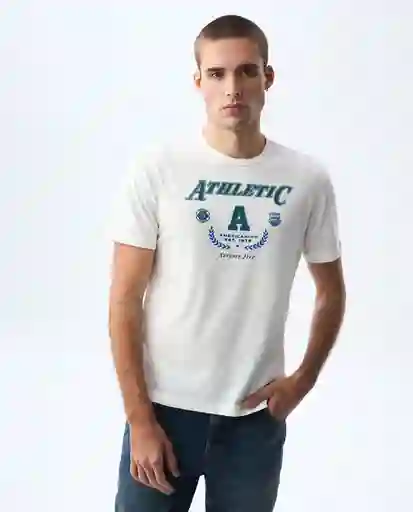 Camiseta Hombre Blanco Talla M 841G001_BLA110601 Americanino