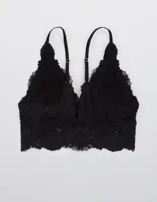 American Eagle Bralette Country Plunge Negro Real Small 3151