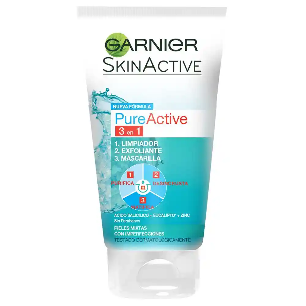 Garnier-Skin Gel Limpiador Active Integral 