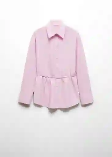 Camisa Seoul Rosa Pastel Talla M Mujer Mango