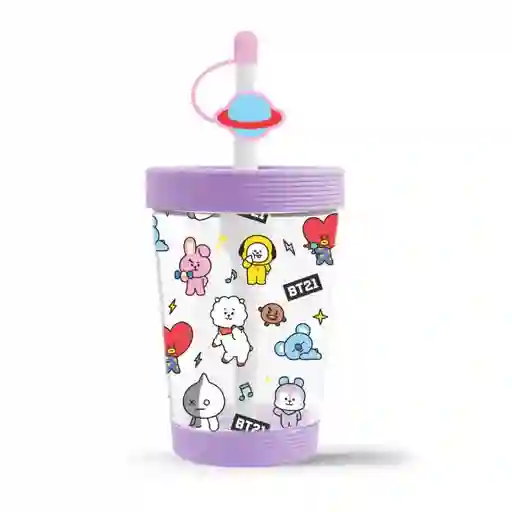 Bt21 Vaso de Plástico Portatil Purpura 535 mL