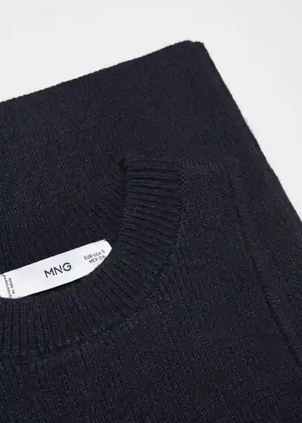 Top Gasparin Navy Talla S Mujer Mango