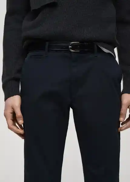 Pantalón Prato Navy Talla 38 Hombre Mango