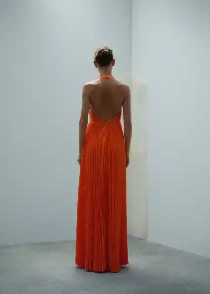 Vestido Penny Naranja Talla M Mujer Mango