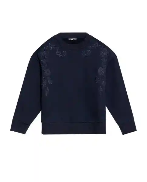 Buzo Embroidered Femenino Azul Dark Ultraoscuro T. L Chevignon
